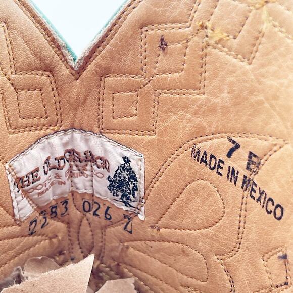 Old Gringo Black Brown Turquoise Monarca Butterfly Western Cowgirl Boot size 7 - Picture 9 of 12